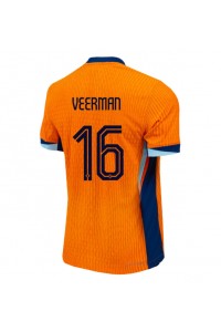 Nederland Joey Veerman #16 Fotballdrakt Hjemme Klær EM 2024 Korte ermer